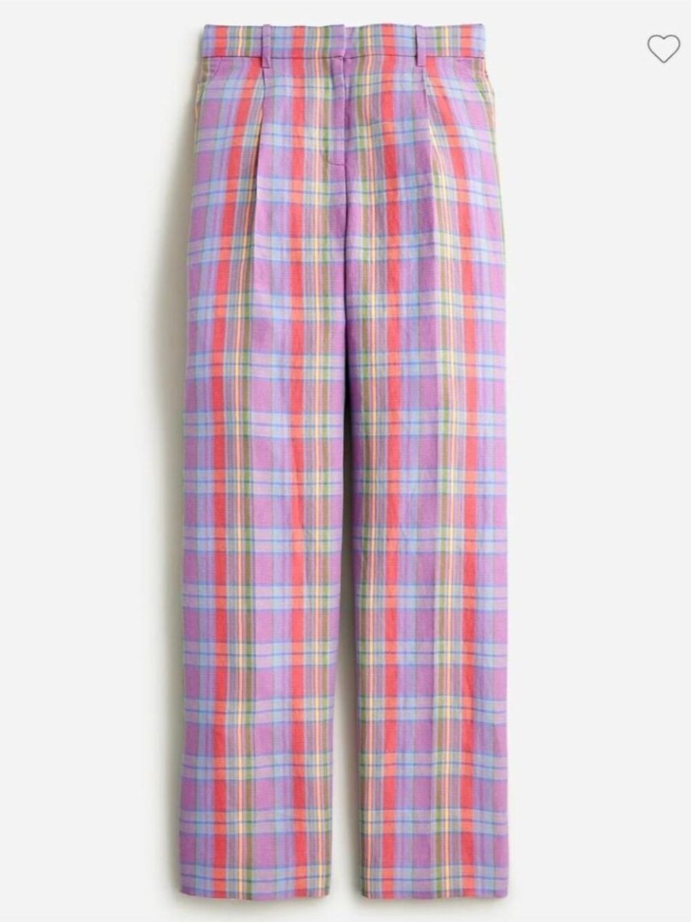 J. Crew Colorful Sunset Plaid Trousers 8